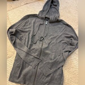 Zadig & Voltaire Cashmere Charcoal Zip-Up Sweater